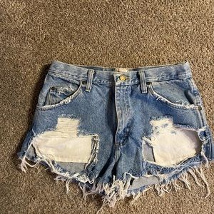 LF Furst Of A Kind Highwaisted Distressed Shorts